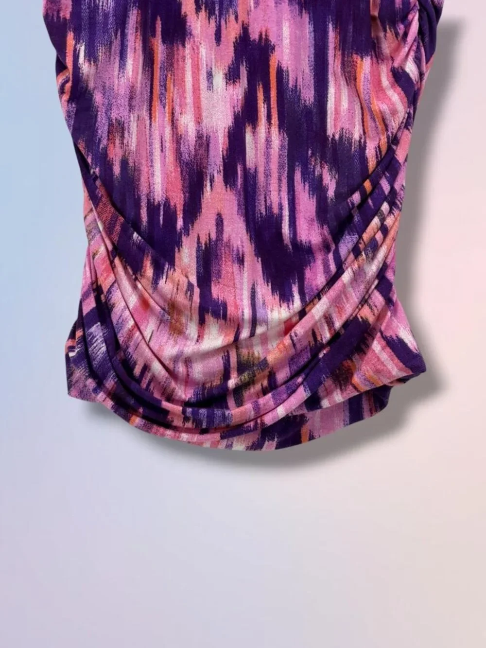 Tart Collections NWT Purple & Pink Ruched Side Bodycon Midi Dress S